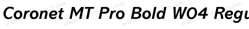 Coronet MT Pro Bold W04 Regular字体转换